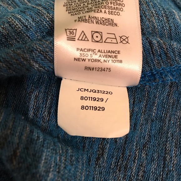 Jones New York Blue Knit Top Womens Size Small Long Sleeve - Picture 14 of 14